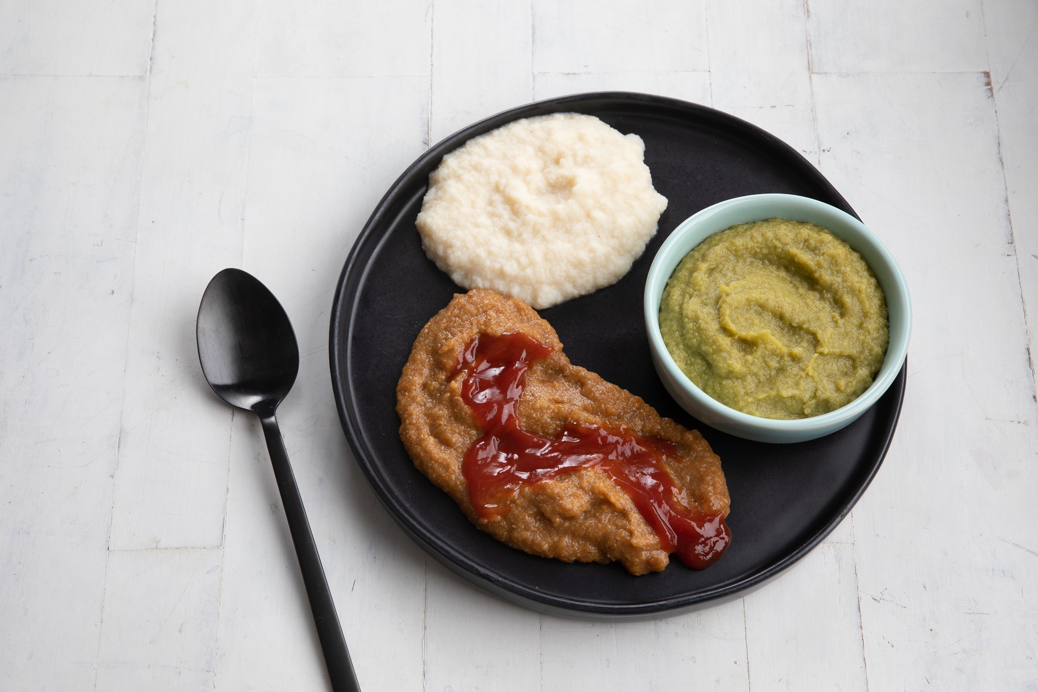 PUREED Meatloaf with Mashed Potatoes & Green Beans